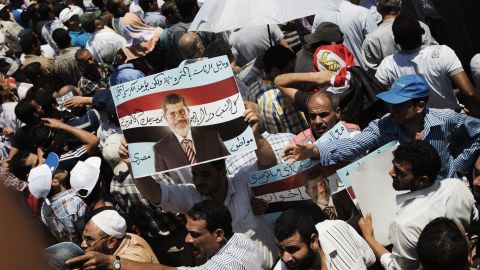 The Muslim Brotherhood marks the one year anniversary since President Mohamed Morsi was elected, on June 21, in Cairo. 
