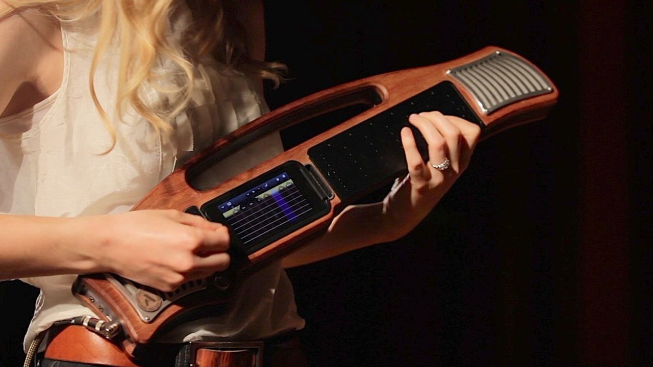 The Artiphon Instrument 1 can be played in a number of different positions, including as a guitar
