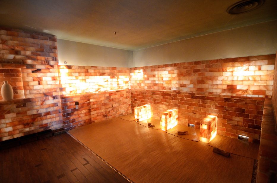 Made of bricks of salt, the salt room is said to be good for the skin -- then again, there isn't a room in the spa that doesn't come with that claim. 