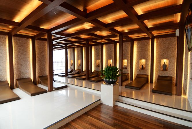 The Bali room is a resting place between other rooms with extreme temperatures. 