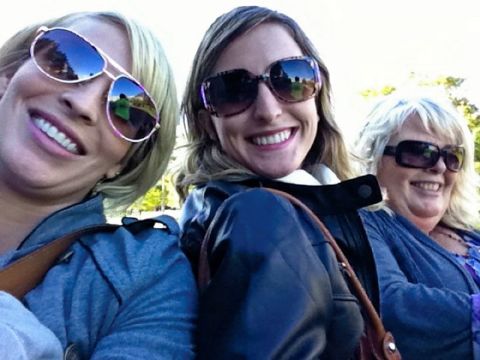 Embarrassed by her ballooning weight, Colleen, right, often hid in the background of photos and stopped participating in family outings. Her daughters became worried and staged an "intervention" to encourage her to get active. 