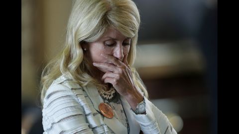 Sen. Wendy Davis attempted to block a Texas abortion bill that would have greatly restricted abortions in the state, by attempting a 13-hour filibuster. The attempt fell short by about three hours when the chairman ruled she had gone off topic.