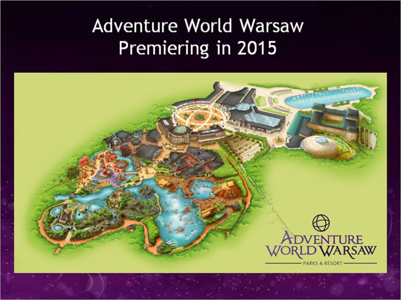 There will be five zones at Warsaw's Adventure World theme park, along with a water park. The Old Town brings to life various creatures from Polish folklore. <br /><strong>Opening date</strong>: August 2015.