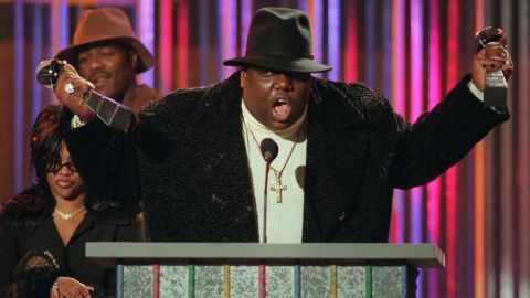 Just a year after the loss of Tupac, hip-hop weathered the death of another giant of the genre, Notorious B.I.G. <a href="http://www.cnn.com/2012/12/07/showbiz/notorious-big-autopsy/index.html?iref=allsearch" target="_blank">The rapper was shot and killed at 24</a> while leaving a music industry party in March 1997. Like Tupac's, his slaying remains unsolved.