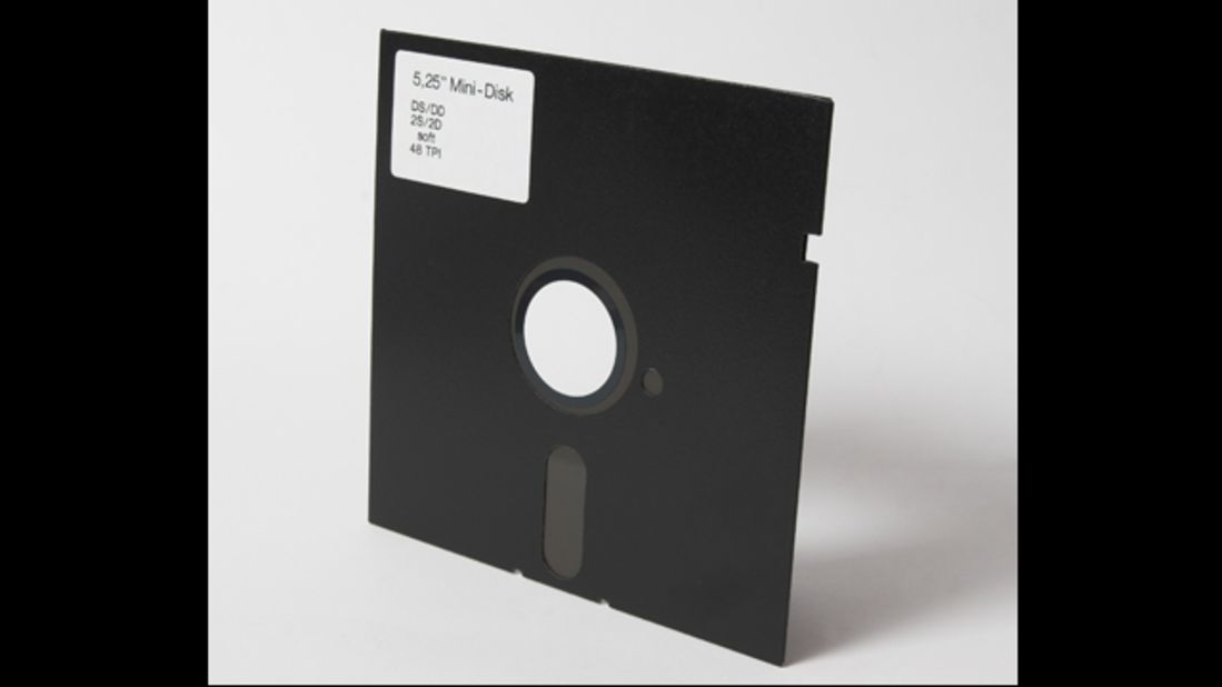 It may be labeled "Mini-Disk" but no, this is not a shot of the much-loved but short-lived early 90s MiniDisc. This is a compact version of the first ever 8 inch floppy disk (circa 1976), which was nominated by none other than the man who lays claim to its invention, Japanese designer Yoshiro Nakamatsu.