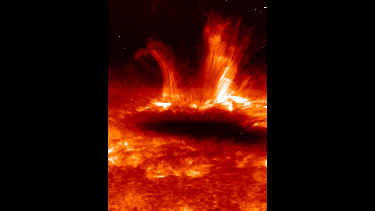 This image from the Hinode satellite, a joint NASA-Japan Aerospace Exploration Agency mission, shows the lower regions of the sun's atmosphere, called the interface region, which IRIS will study.