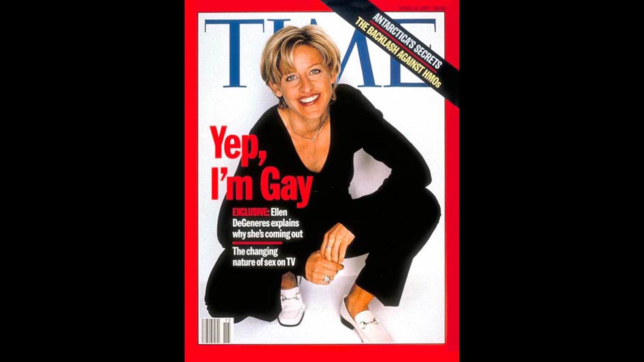 Some television networks pulled Ellen DeGeneres' show after Time released its April 17, 1997, cover revealing her sexual orientation.