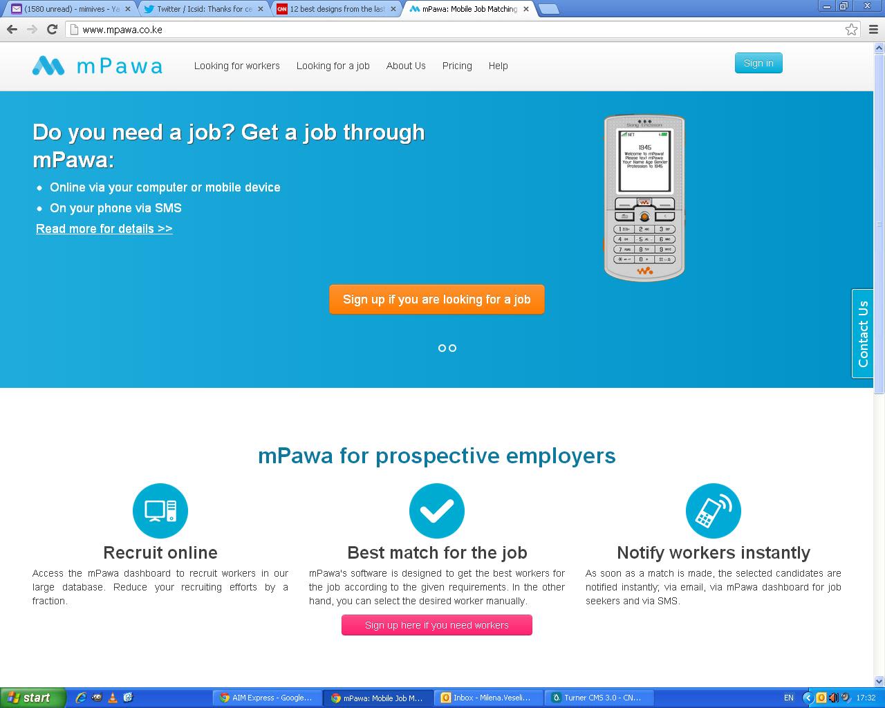 "<a href="http://mpawa.com/" target="_blank" target="_blank">mPawa</a> matches employers with potential employees via skills and experience. It's also SMS-based, which is ideal given that much of Africa is mobile-only."