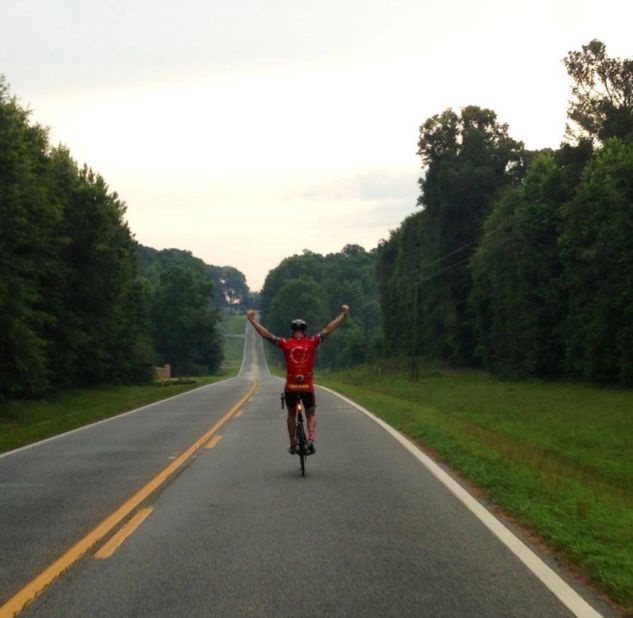 Dave Nazaroff rides from New York to Georgia for the 5-day charity event he and his wife set up for Tripp. 