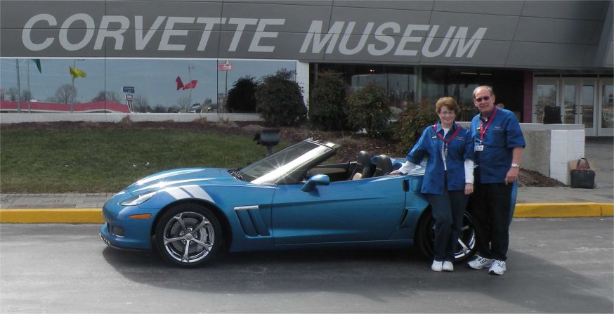 <a href="http://ireport.cnn.com/docs/DOC-996560">Wayne Ray </a>and his wife stand in front of their 2010 Corvette Grand Sport. "When we ordered the car, we also requested a 'Buyers Tour' from the museum. That when the museum escorts you through the Corvette plant on the day your car is built so you can walk it down the line and actually see the building process," he explained. 