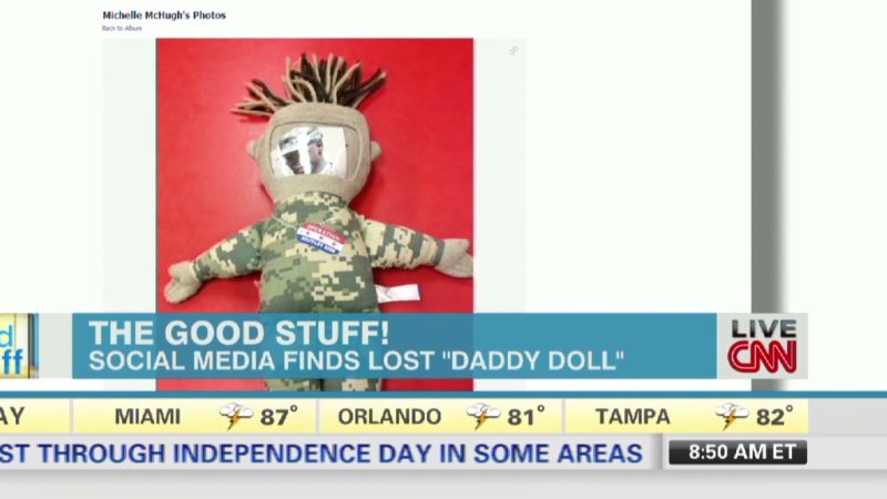 Social media finds lost ‘daddy doll’