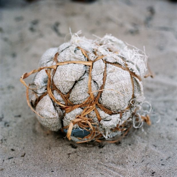 Footballs are made from anything from clothes to old bags. Often their lifespan is short despite being handled as precious possessions.