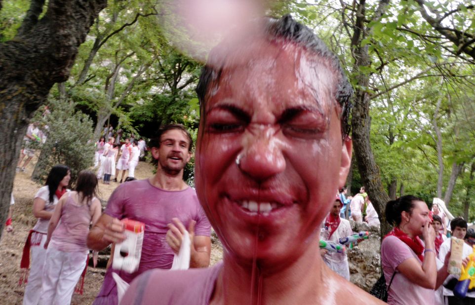 During the Haro Wine Festival in Spain, which starts June 29 this year, participants engage in La Batalla de Vino, or a wine battle. Revelers dressed in white at the start of the day will finish looking like a drenched plum. The festival supposedly dates back to a 13th century land dispute that concluded with the parties throwing wine at each other.