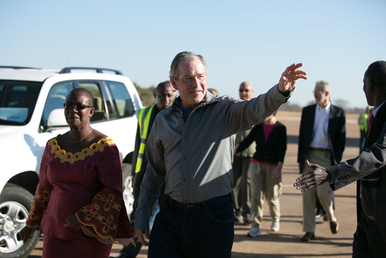 This is the second time the Bushes came to Zambia on a health mission. Last July, they renovated and opened the NguNgu Health Center in Kabwe, Zambia.
