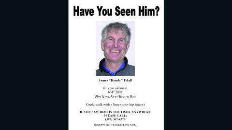 A flyer featuring Randy Udall's picture is being circulated during the search for him.
