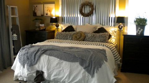 <a href="http://ireport.cnn.com/docs/DOC-997650">Holly Browning,</a> from Midlothian, Virginia, says she automatically feels relaxed and sexy when she lies down in her bed. Her Shabby Chic bedroom that <a href="http://downtoearthstyle.blogspot.com/" target="_blank" target="_blank">combines vintage and industrial accents</a> is also focused on texture, especially in the bedding.