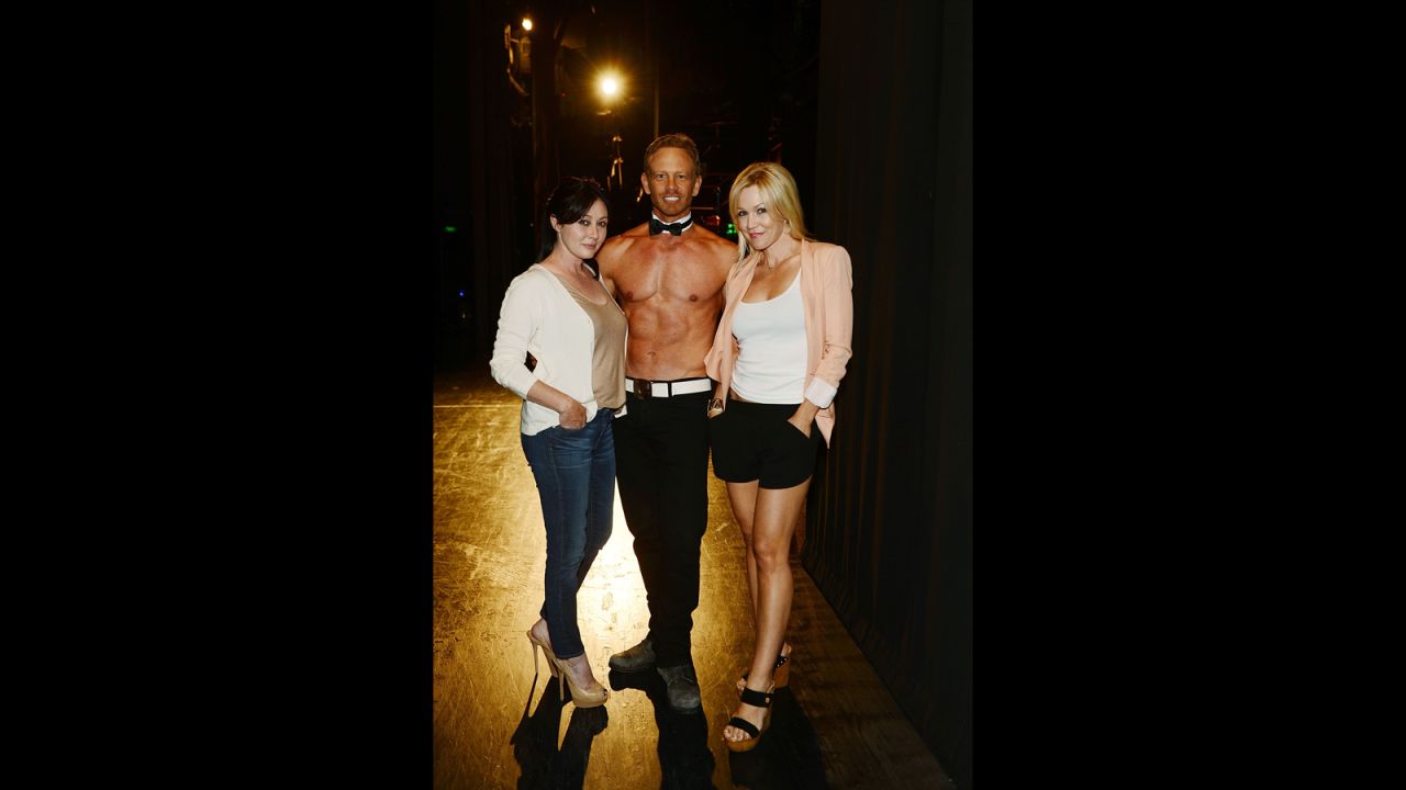 With Ian Ziering performing at Chippendales this summer, his former "Beverly Hills, 90210" co-stars Shannen Doherty and Jennie Garth decided to check out his act in person. Ziering said the two even got in on the action during a few numbers, and evidently had a blast doing so. "I was very flattered by their comments," Ziering has said. "Judging by their reaction, I know they had a great time." But how did it compare to a <a href="http://www.cnn.com/2013/07/12/showbiz/sharknado-twitter">Sharknado</a>?
