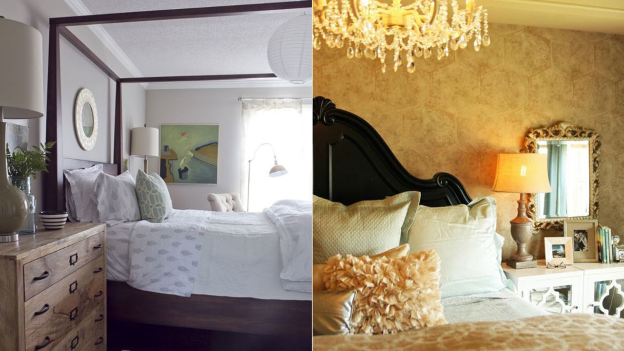 The Milk and Honey Home team from Roswell, Georgia, showed off two of their clients' bedrooms. <a href="http://ireport.cnn.com/docs/DOC-997755">On the left,</a> the clean, crisp wines and warm woods evoke a European experience.<a href="http://ireport.cnn.com/docs/DOC-997757"> On the right,</a> a mix of rustic and glamorous elements created the perfect retreat for a newlywed couple.