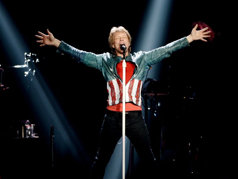 Who else but Jon Bon Jovi could pull off this American-flag inspired jacket?