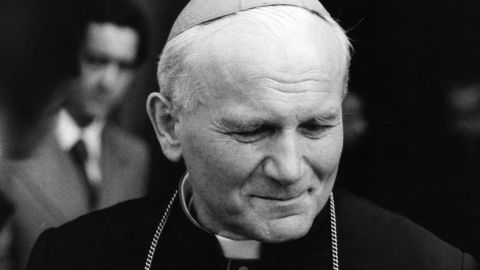 The Roman Catholic Church will declare <a href="http://www.cnn.com/2013/07/02/world/pope-john-paul-ii-fast-facts/index.html">Pope John Paul II</a> a saint, the Vatican announced Friday, July 5. The Polish-born pope, pictured in 1978, was fast-tracked to beatification after his death in 2005 and was declared "blessed" barely six years later -- the fastest beatification in centuries. Here's a look at the <a href="http://www.catholicnews.com/jpii/stories/story16.htm" target="_blank" target="_blank">most widely traveled pope</a> and his journeys around the world: