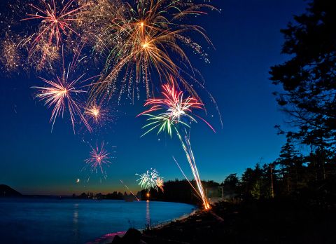 Edmund Lowe captured this <a href="http://ireport.cnn.com/docs/DOC-996606">stunning photo</a> over Legoe Bay, Washington, in 2011. "I never get tired of the Fourth of July," he said. "I have many fond memories of growing up in the '60s, gathering with our neighbors along the street and making it a competition to see who had the most spectacular display." See his fireworks photo tips in the story below.