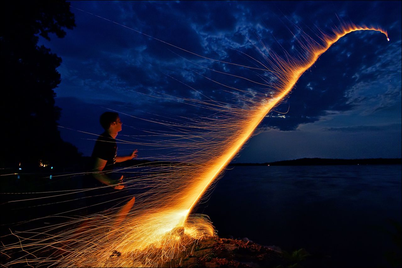 Dan Anderson managed to capture the moment his nephew <a href="http://ireport.cnn.com/docs/DOC-996552">launched a bottle rocket</a> across Minnesota's Lake Koronis, during Fourth of July 2012. They had carefully prepared everything to take the perfect photo, counting the seconds it took from lighting the fuse to the explosion of the firework and arranging the camera on a tripod. "We did it in one take and then ran away because the mosquitoes were eating us alive," Anderson says.