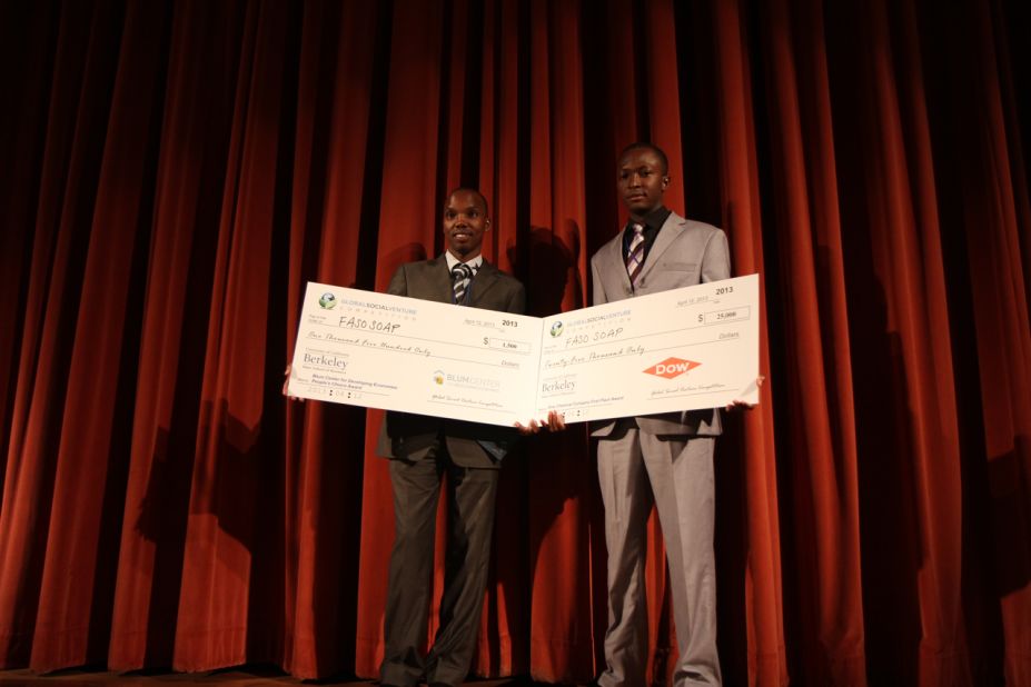 Dembele and Niyondiko, who are students at the International Institute for Water and Environmental Engineering in Burkina Faso, are the first Africans to win the $25,000 Grand Prize Global Social Venture Competition.