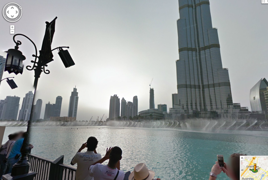 The project also captures the Burj Khalifa's surrounding grounds, including the fountains in the building's forecourt.