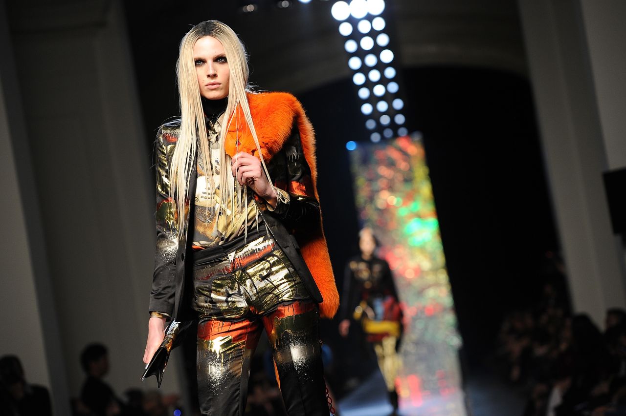 Jean Paul Gaultier featured graffiti-inspired looks in his Fall/Winter 2012 fashion show.