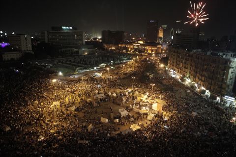 A massive crowd gathers in Tahrir Square on July 4.