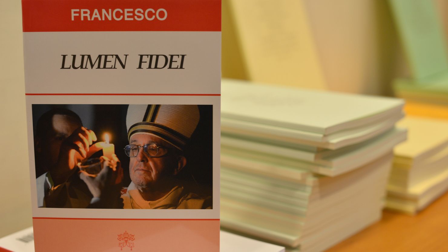 An edition of Pope Francis' first encyclical, titled "Lumen Fidei."