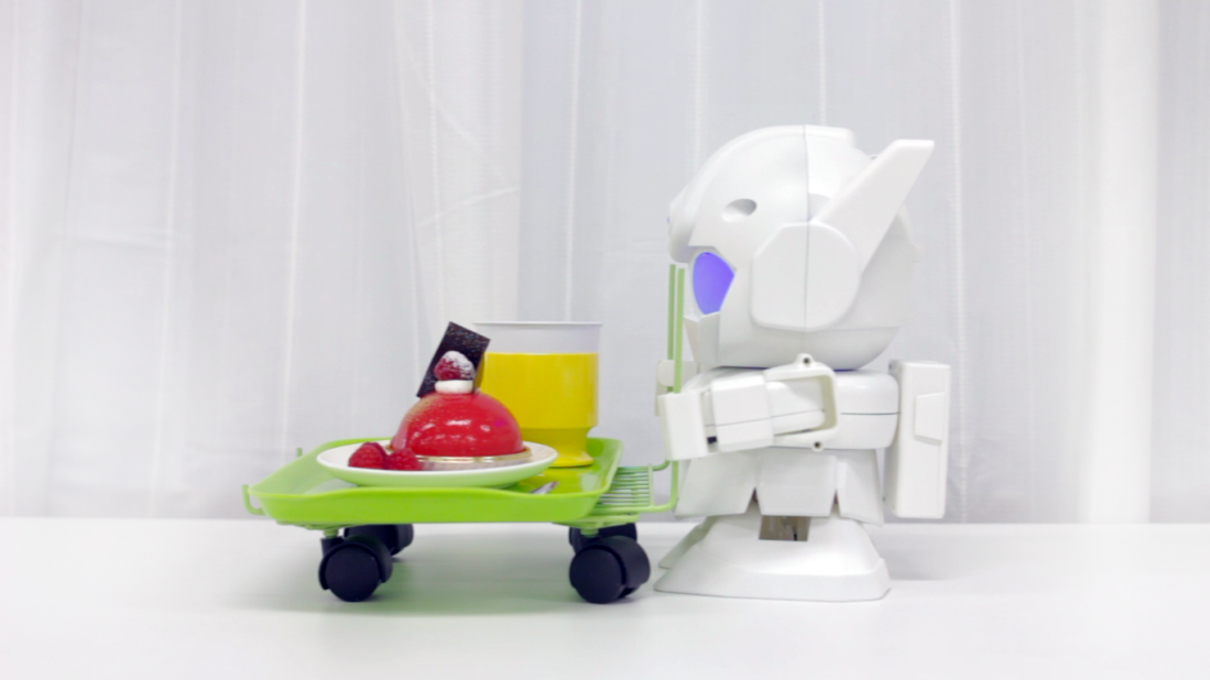 Rapiro can be fitted with a webcam should owners wish to record a day in the life of a tiny humanoid robot. It can be connected to a dongle and controlled by a smartphone.