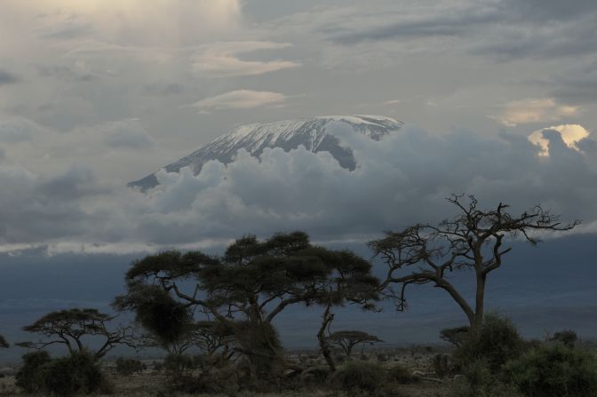 On the way up, trekkers travel through five different climactic zones, reaching arctic cold temperatures around the glaciers that cap Kibo, Kilimanjaro's summit.