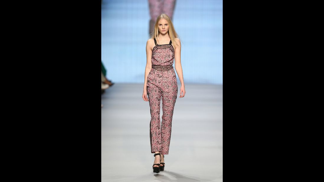 Jumpsuits, such as this one by Charlotte Ronson, made of whisper-thin cotton offer maximum body coverage and comfort in the heat of summer.
