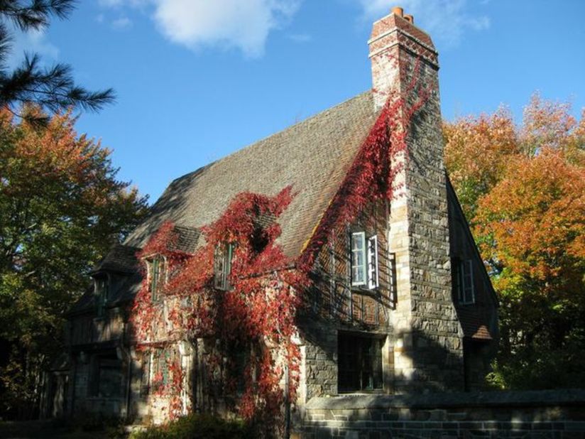 Jordan Pond Gate Lodge and the carriage road on Mount Desert Island were paid for by John D. Rockefeller Jr. 