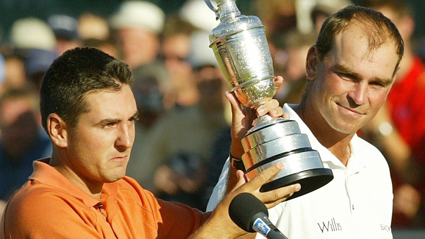 Thomas Bjorn watched little known American Ben Curtis lift the trophy at the British Open in 2003. 