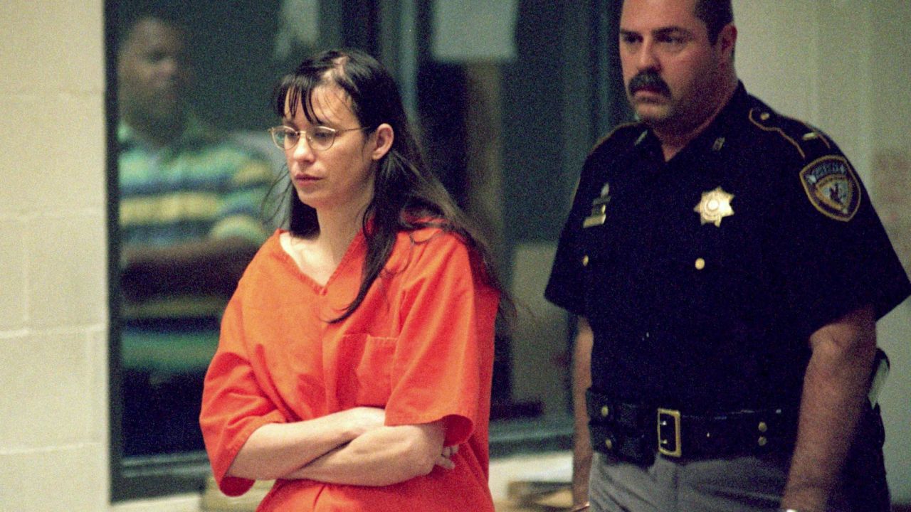 Yates is escorted into court on June 22, 2001, in Houston. Her trial began on February 18, 2002. The prosecution's expert witness, psychiatrist Park Dietz, testified that Yates got the idea to drown her children from an episode of "Law & Order." However, the show's producers later said that no such episode aired.