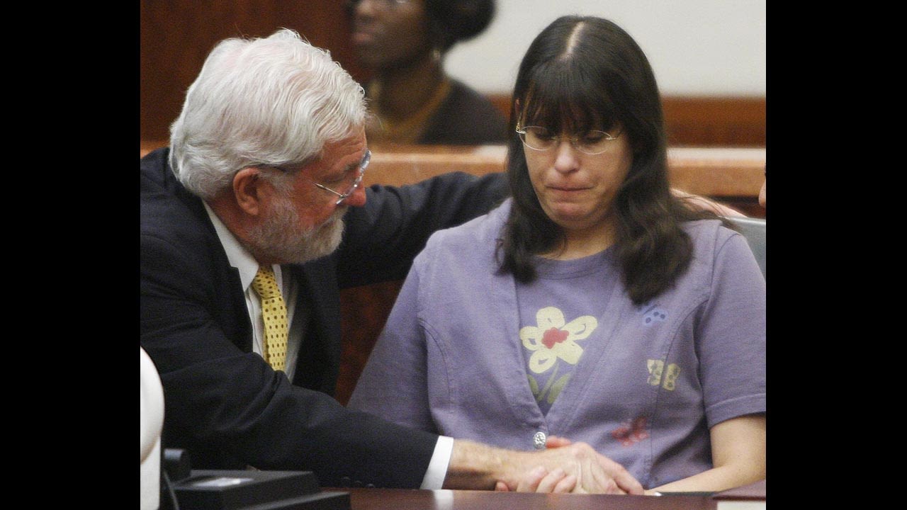 Andrea Yates sits with her attorney George Parnham after a verdict of not guilty by reason of insanity was read in her retrial on July 26, 2006. In 2007, she was transferred from North Texas State Hospital, Vernon Campus, to Kerrville State Hospital in Kerrville, Texas, where she currently resides.