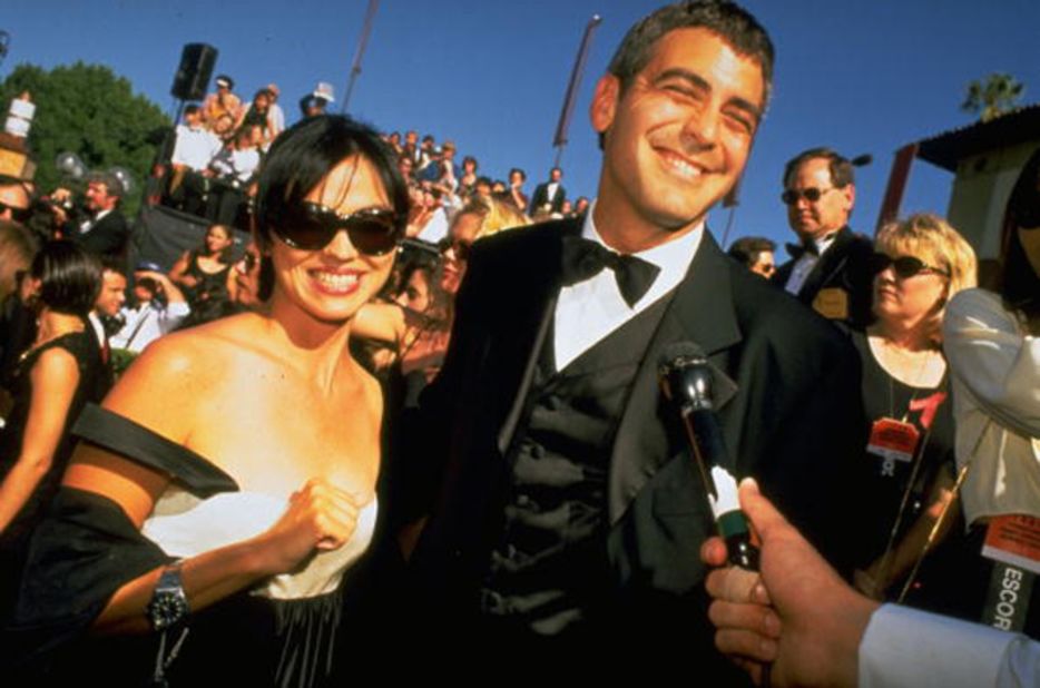 <strong>Karen Duffy: </strong>Former MTV VJ Karen Duffy hooked Clooney in 1995, and while their romance didn't last, the friendship did. Duffy was spotted on a boat ride with <a href="http://www.people.com/people/article/0,,20398271,00.html" target="_blank" target="_blank">Clooney and then-girlfriend Canalis in 2010. </a>