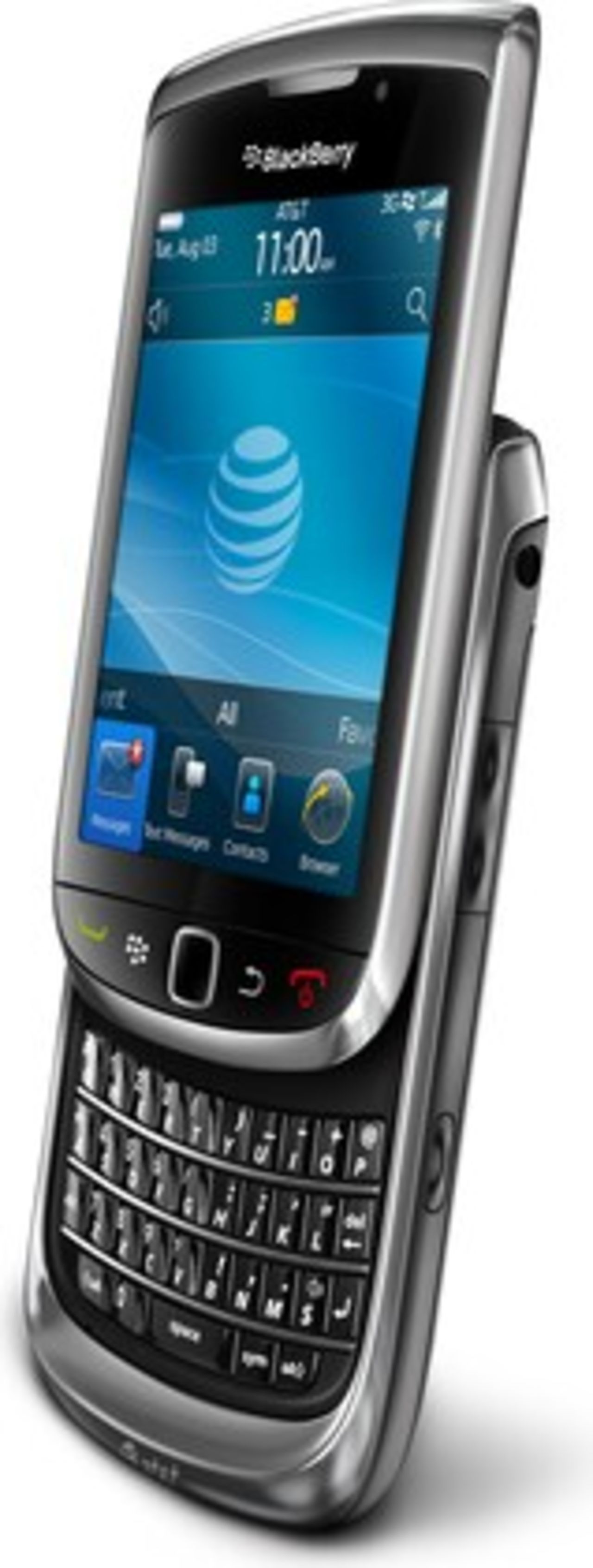 Introduced in 2010, the first Torch had a touchscreen and full slide-out keyboard, making it a hybrid between the iPhone and the older BlackBerry models. Users weren't impressed, and the phone failed to make much of a splash. 