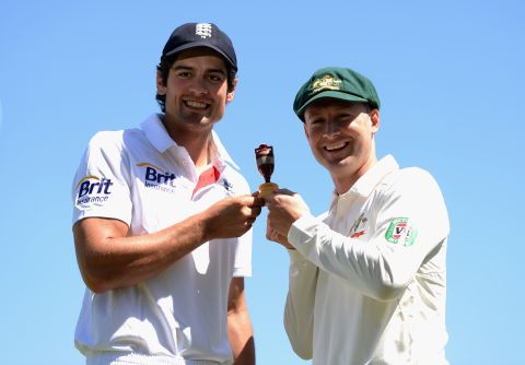 Alastair Cook and Michael Clarke are the respective captains of England and Australia. The two countries have competed against each other since the first series Ashes in 1882 with the Urn the big prize.