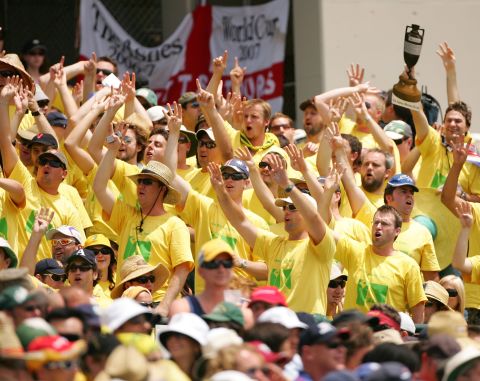 Australia's fans are known as 'The Fanatics' and will be hoping for something to shout about after losing the past two series.