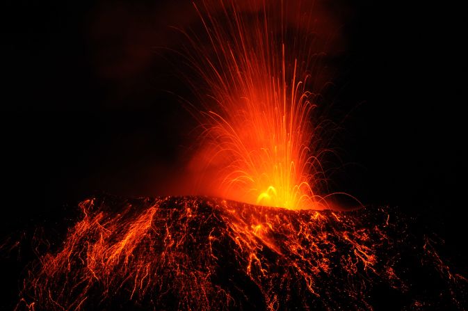 Tungurahua, in the Ecuadorian Andes, puts on a fiery show in 2011. 