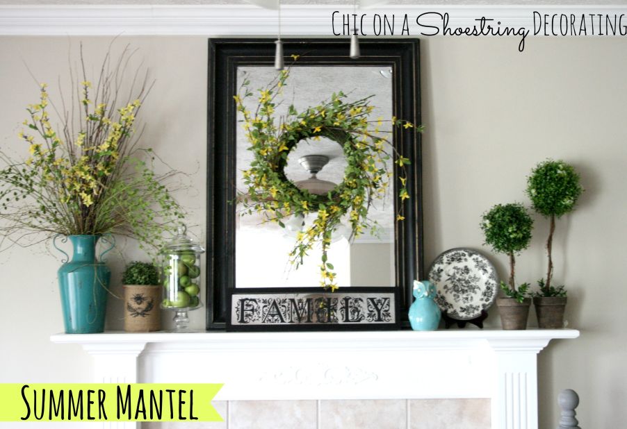 <a href="http://ireport.cnn.com/docs/DOC-1002377">Kate Connor</a> from Illinois kept her budget in mind while creating this colorful mantel display for summer.