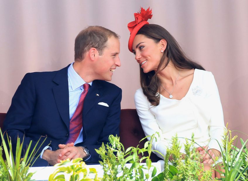 William and Catherine attend a Snowbirds air show during Canada Day celebrations in July 2011.