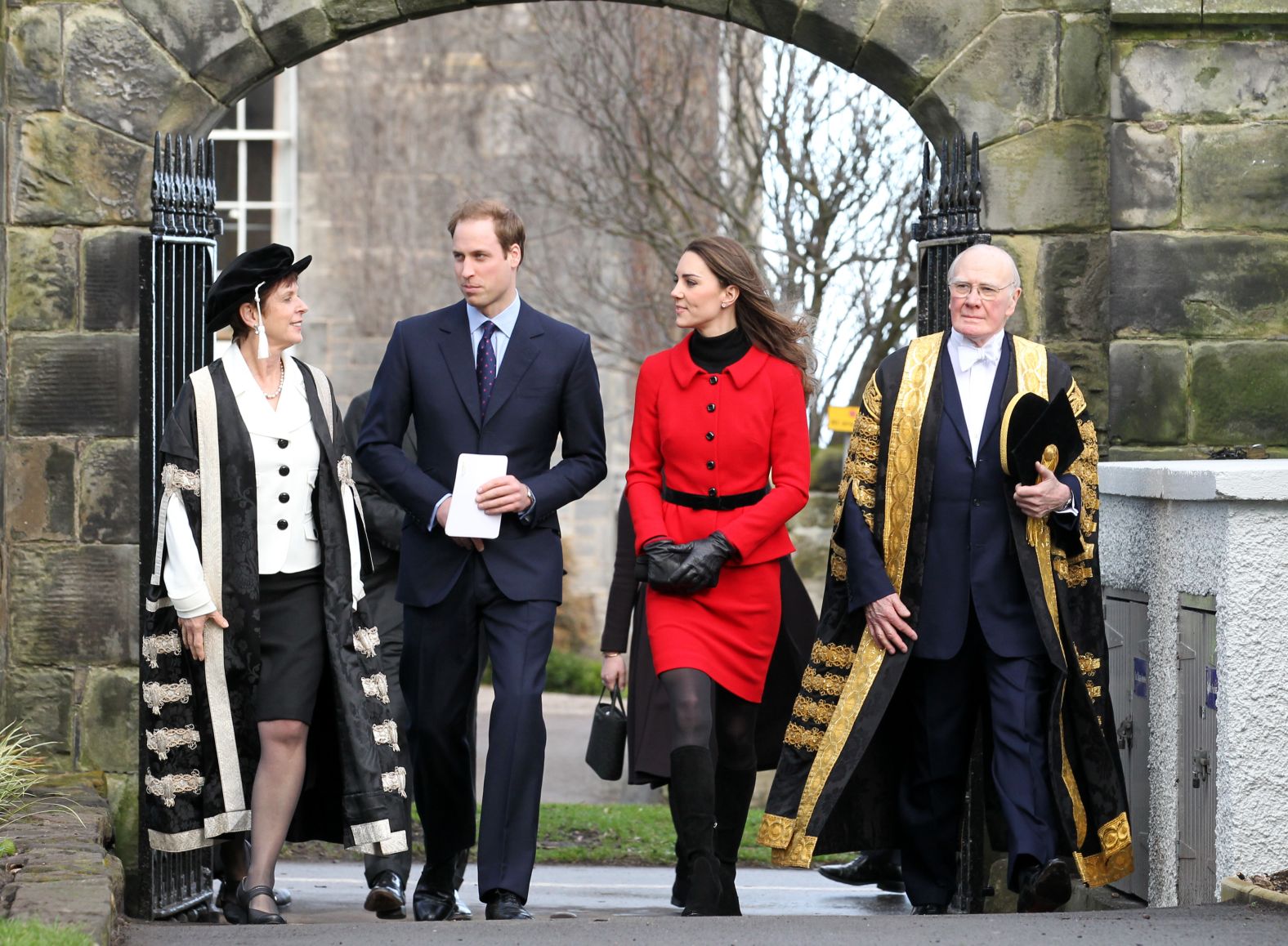 The pair returned to their alma mater in St. Andrews, Scotland, in February 2011. They launched a fundraising campaign for a new scholarship.  