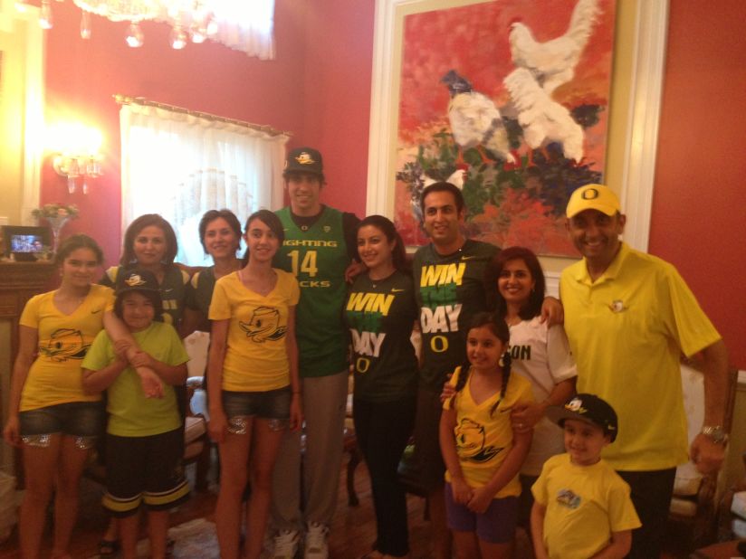 Kazemi watched the NBA Draft with members of his family, all decked out in University of Oregon attire. He was drafted 54th by the Washington Wizards.