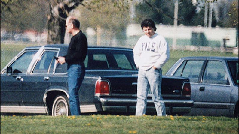 This undated surveillance photo released by the U.S. Attorney's Office in Boston shows Bulger, left, with his former right-hand man, Kevin Weeks. Weeks took the witness stand at Bulger's racketeering trial and described a double slaying, multiple extortions and drug dealing.