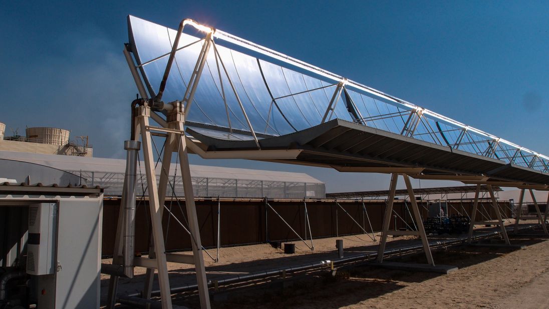 The facility uses concentrated solar power plant, which is a system that focuses sunlight onto a small area with mirrors.