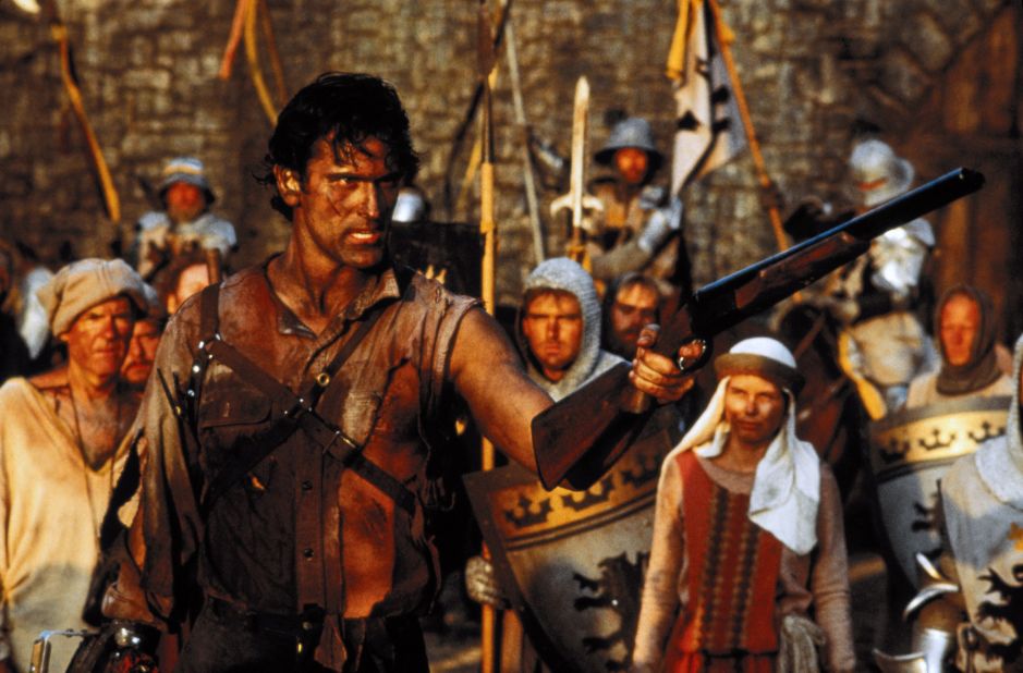 " 'Army of Darkness' ... enough said ... cult classic!" Thanks tarlcabot. The 1992 horror film with Bruce Campbell as a man transported back in time does now have its fans.